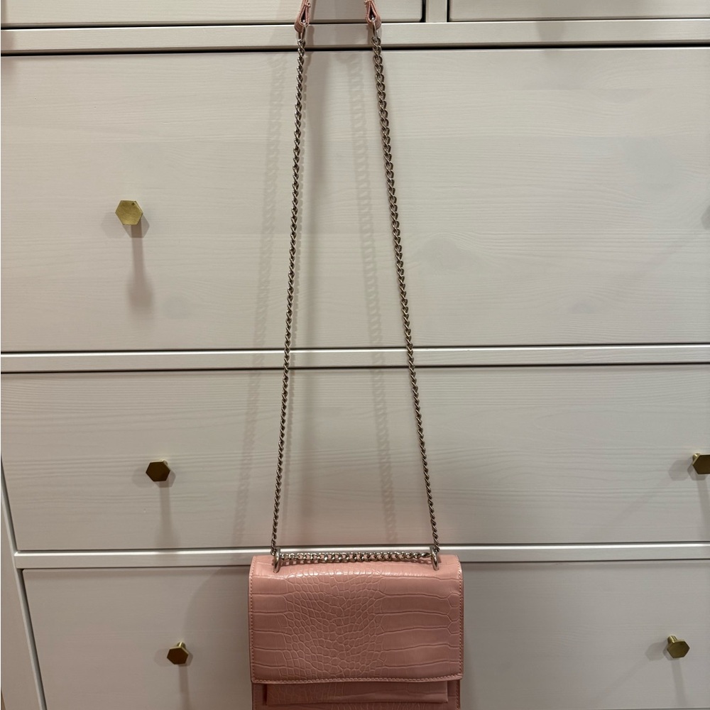 Pink Croc-Embossed Purse - Picture 9 of 11
